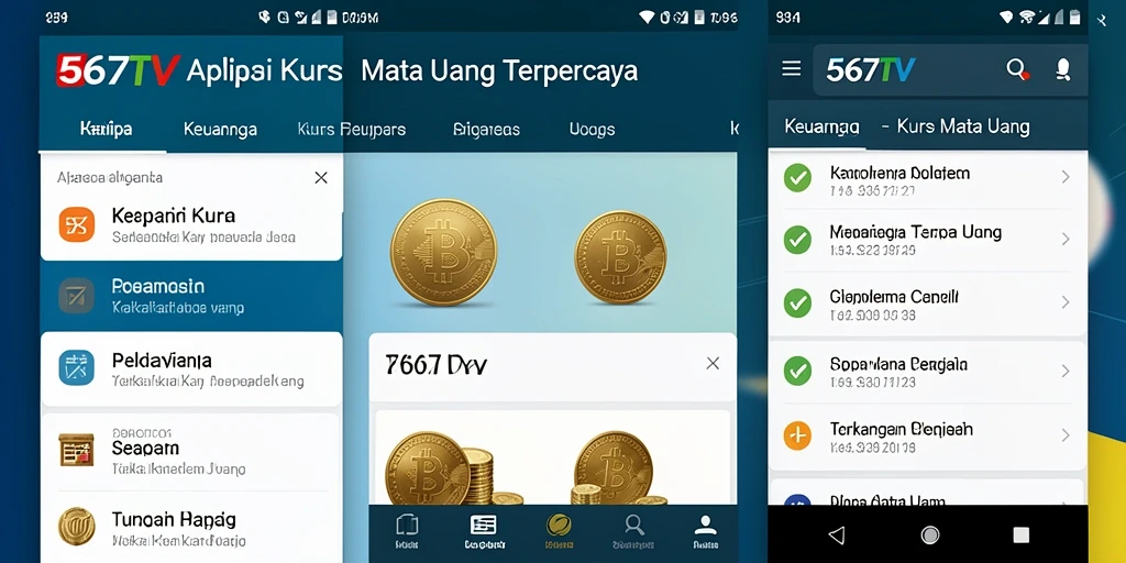 Tampilan antarmuka aplikasi 567TV yang sederhana dan informatif.