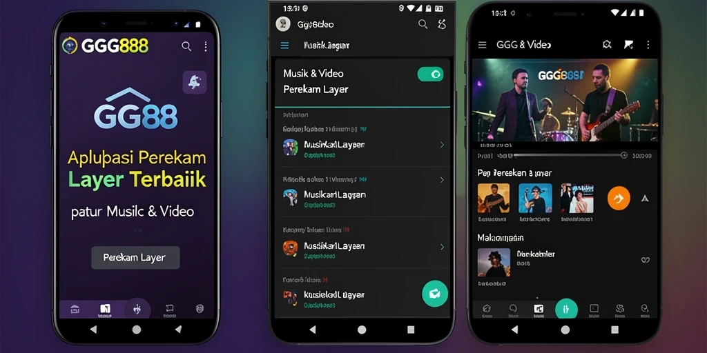 Antarmuka GGG888 yang intuitif untuk perekaman layar.