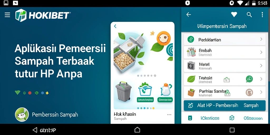 Antarmuka HOKIBET yang menunjukkan fungsi Pembersih Sampah.