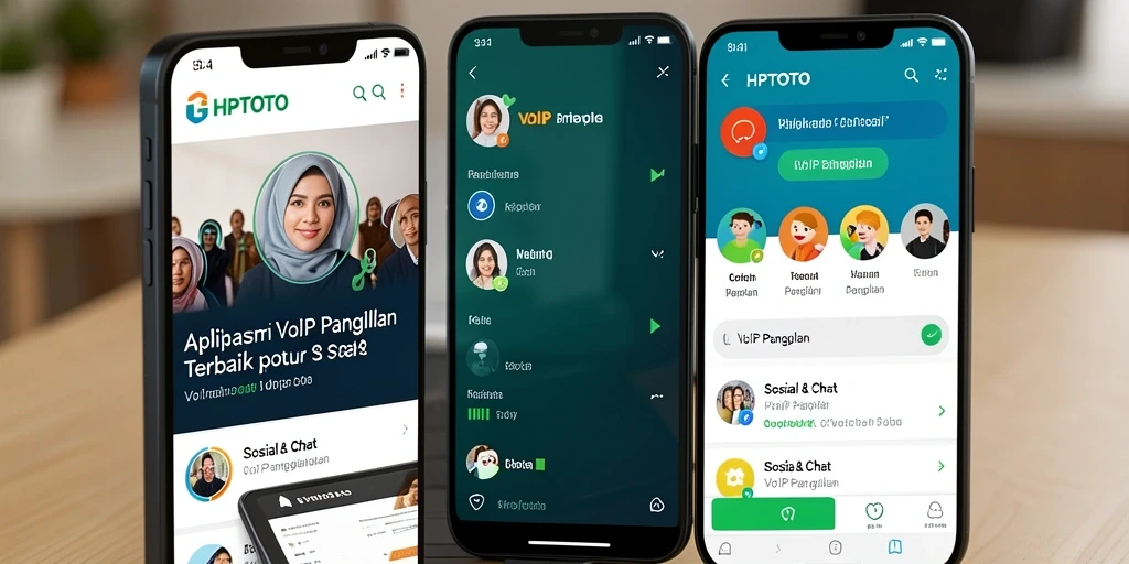 Antarmuka HPTOTO yang menarik dan mudah digunakan untuk VoIP Panggilan.