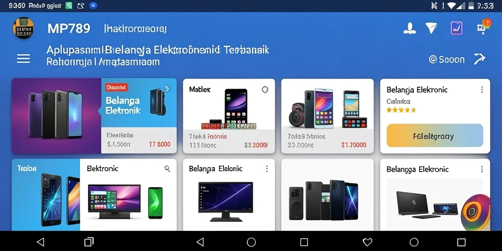 Tampilan antarmuka aplikasi MVP789 yang ramah pengguna untuk belanja elektronik.