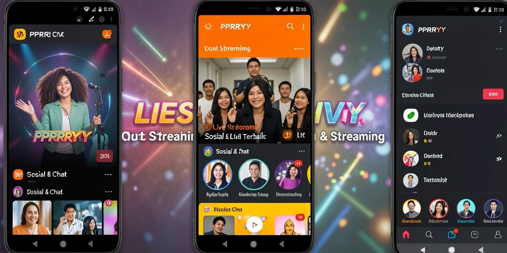 Tampilan antarmuka PPRRYY yang menarik untuk Live Streaming.