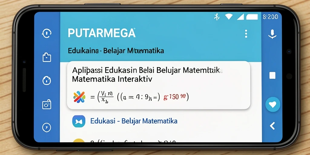 Antarmuka aplikasi PUTARMEGA dengan berbagai soal interaktif.