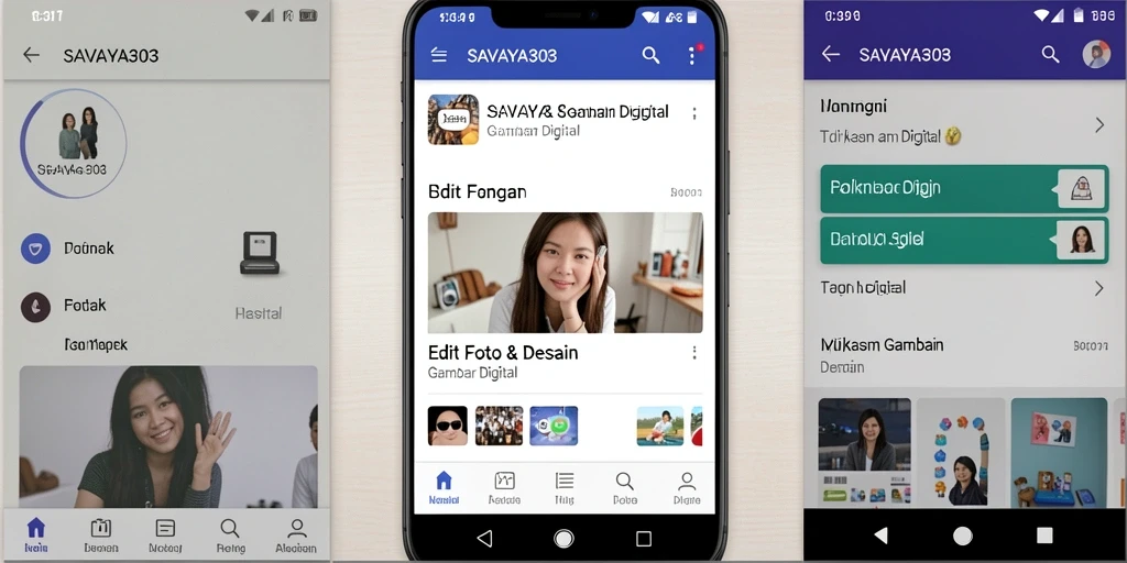 Tampilan antarmuka aplikasi SAVAYA303 yang intuitif dan fungsional.