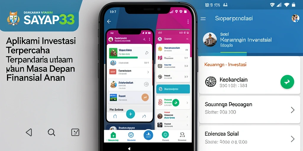 Tampilan antarmuka aplikasi SAYAP33 yang user-friendly untuk investasi.