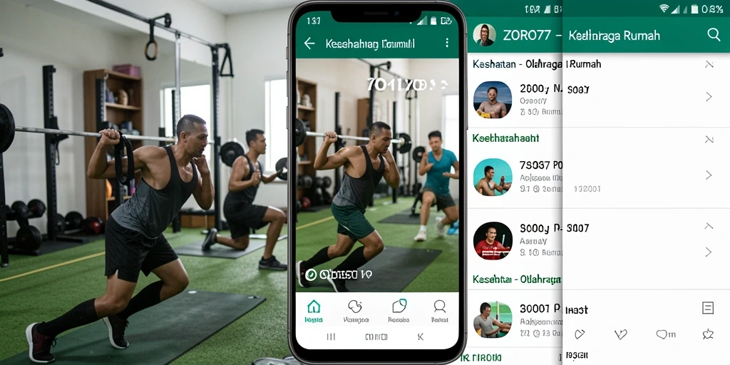 Antarmuka ZORO77 dengan fungsi olahraga rumah yang intuitif.