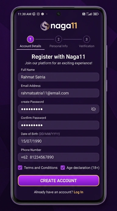 Buat Akun Baru di Naga11 dengan Mudah